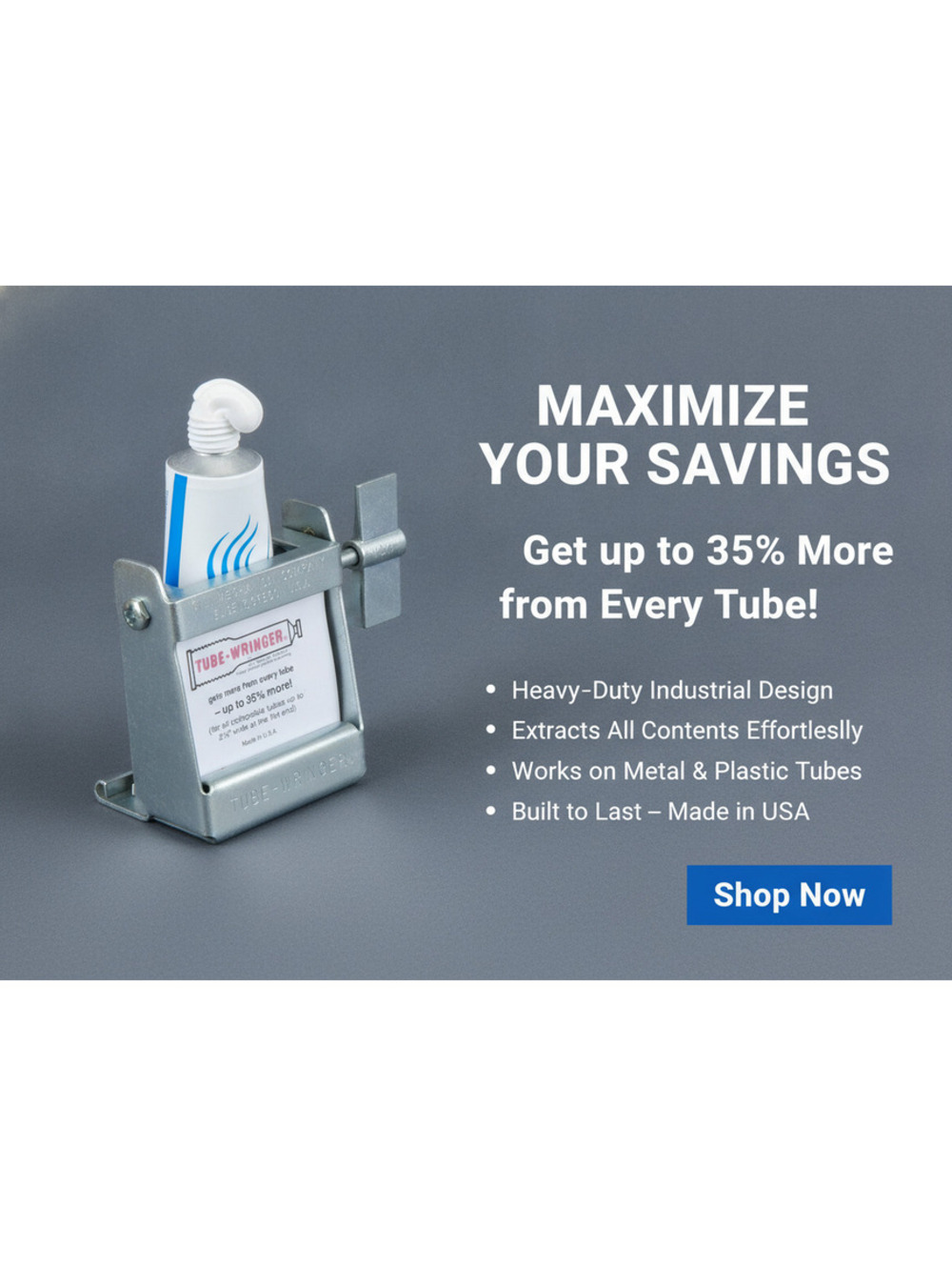 Tube-Wringer Industrial No. 401 Heavy-Duty Tube Squeezer Tool